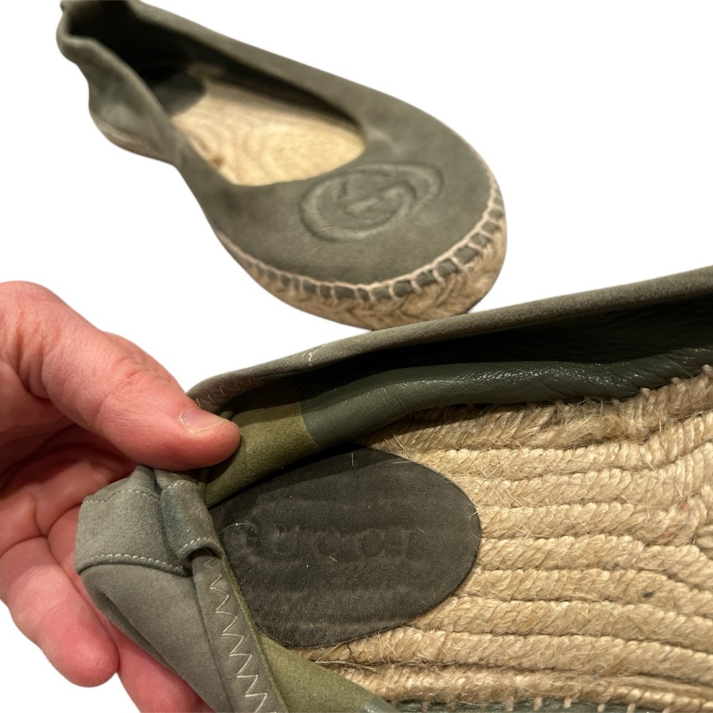 Gucci Suede Espadrille ballet Flats 39 9 - Picture 4 of 5